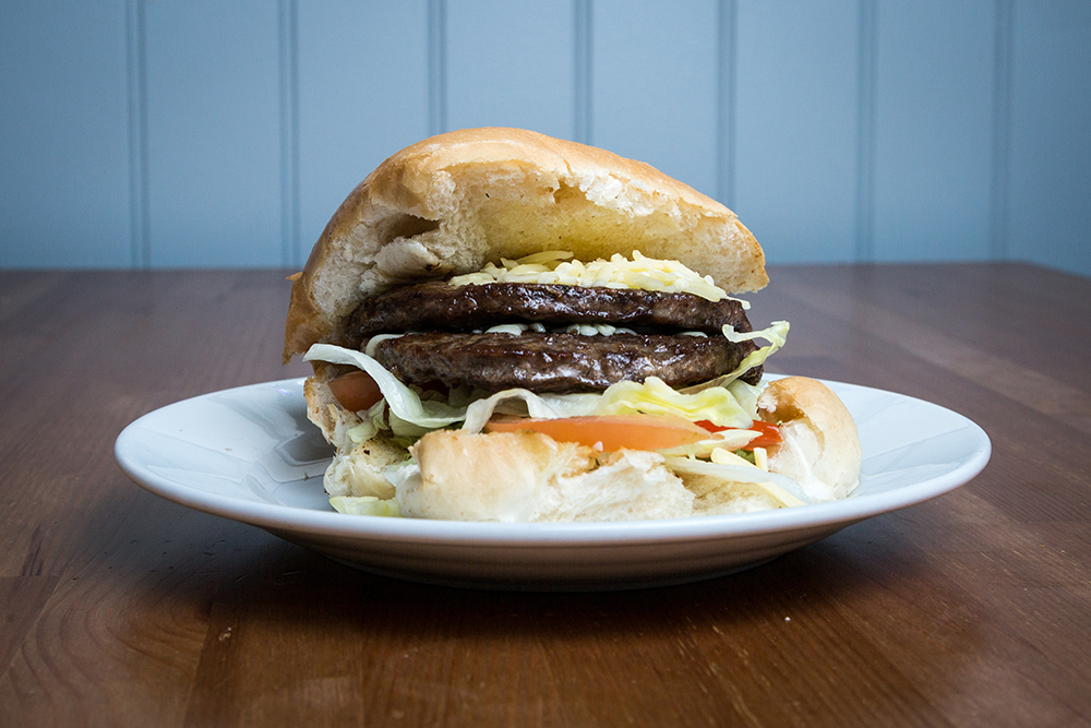 &frac12;lb beef burger